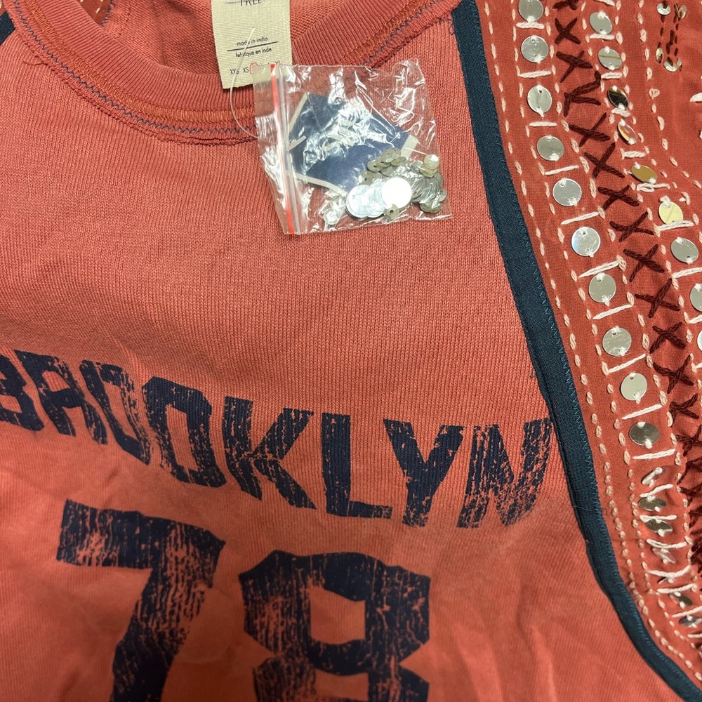 Brooklyn Graphic Tee with Sequin Detail
